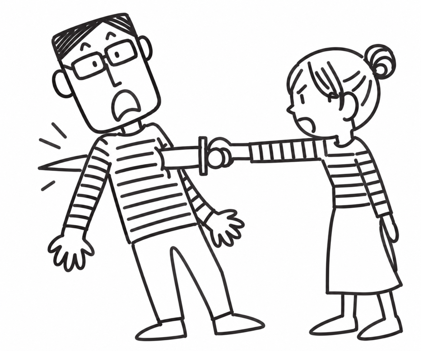 ぐっさり のイラスト