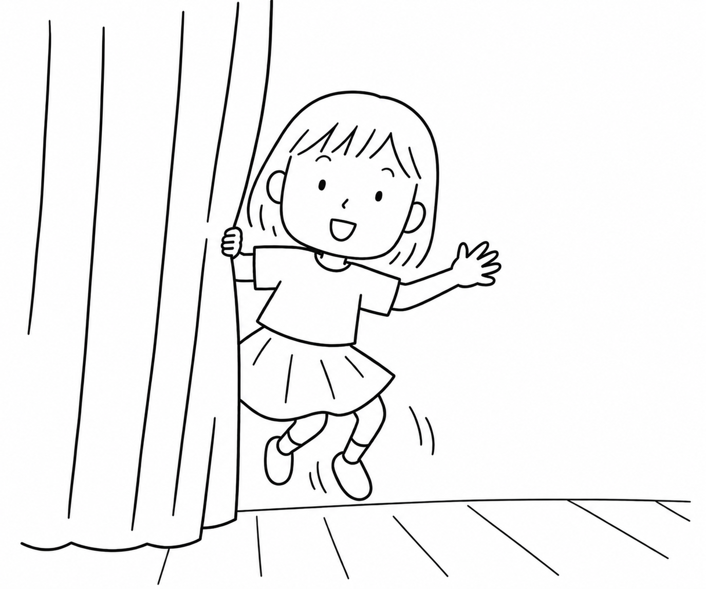 ぴょっこり のイラスト