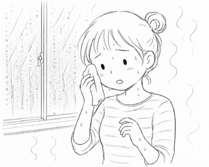 じっとり のイラスト
