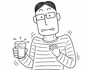 しゃっくり のイラスト
